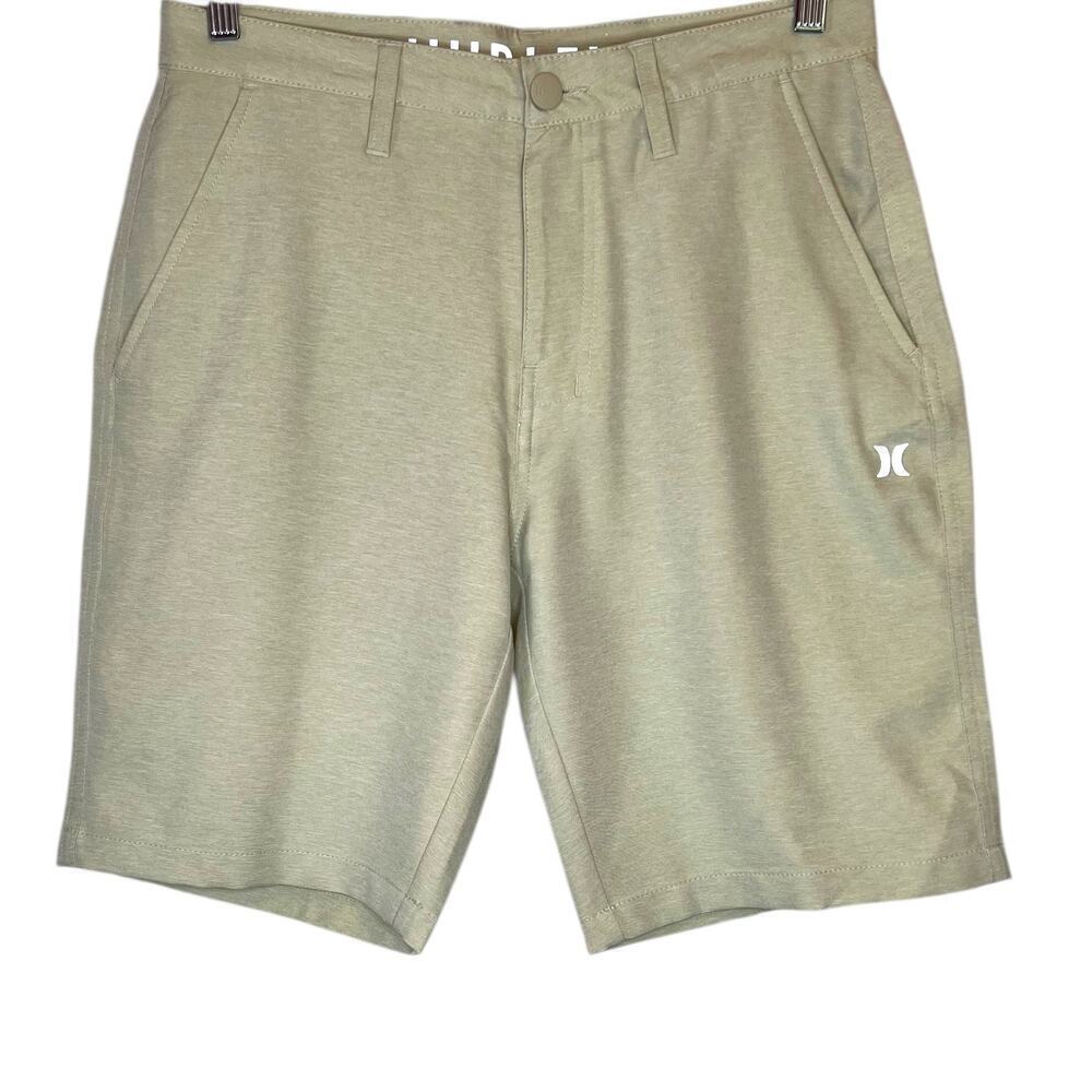 HURLEY Hybrid Walk-Shorts Water Repellant Shorts in Beige Men's 30 Waist